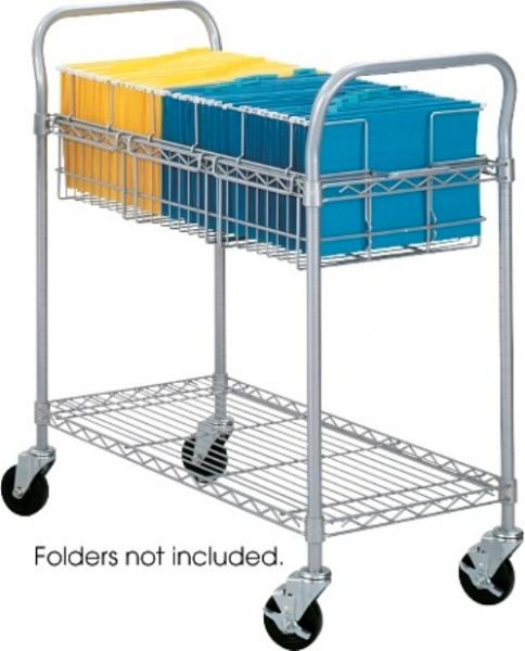 Safco 5236GR Wire Mail Cart, 1