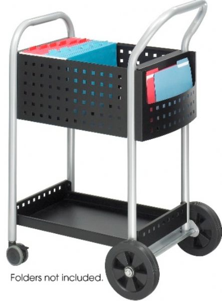 Safco 5238BL Scoot Mail Cart, Over sized casters, 21