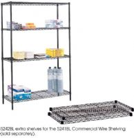 Safco 5242BL Commercial Extra Shelf Pack, 500 lbs. Shelf Weight Capacity, 2000 lbs. Overall Weight Capacity, 1" increments Shelf Adjustablity, 48" W x 18" D x 1" H Overall, 2 Shelf Quantity, UPC 073555524222 (5242BL 5242-BL 5242 BL SAFCO5242BL SAFCO-5242BL SAFCO 5242BL) 