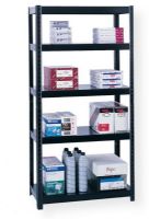 Safco 5245BL Wide Boltless Shelving, 1,500 lbs Capacity, 1,000 lbs Shelf capacity, 72" H x 36.5" W x 18.25" D Overall, Black Color, UPC 073555524529 (5245BL 5245-BL 5245 BL SAFCO5245BL SAFCO-5245BL SAFCO 5245BL) 