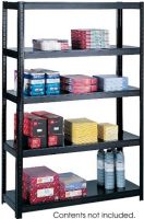 Safco 5246BL Wide Boltless Shelving, 2 set-ups as a 5-shelf high storage unit or as a high workbench, 800 lbs Shelf capacity, 1,500 lbs Capacity, Unique construction requires no nuts or bolts, 48.50" W x 18.25" D x 72" H Overall, UPC 073555524628 (5246BL 5246-BL 5246- BL SAFCO5246BL SAFCO-5246BL SAFCO 5246BL) 