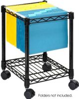 Safco 5277BL Compact Mobile File Cart, 2" Casters, Rolls easily on four swivel casters, Ideal for active project filing, Accommodates letter and legal size folders, Tucks neatly under work surfaces when not in use, 15.50" W x 14" D x 19.50" H,  Black Color, UPC 073555527728 (5277BL 5277-BL 5277 BL SAFCO5277BL SAFCO-5277BL SAFCO 5277BL) 