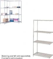 Safco 5286GR Industrial Add-On Unit, 1" increments Shelf Adjustablity, 1250 lbs per shelf Load Capacity, 2500 lbs Overall Weight Capacity, Includes 4 shelves, 2 posts and snap on clips, 36" W x 18" Dx 72" H Overall, Gray Color,  UPC 073555528633 (5286GR 5286-GR 5286 GR SAFCO5286GR SAFCO-5286GR SAFCO 5286GR) 
