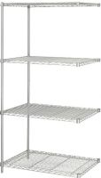 Safco 5289GR Industrial Wire Add-On Unit, Shelves adjust in 1'' increments and assemble in minutes without tools, Load Capacity: 1000 lbs per shelf, Includes 4 shelves, 2 posts and snap on clips, 72" Overall Height - Top to Bottom, 36" Overall Width - Side to Side, 24" Overall Depth - Front to Back, Black Color, UPC 073555528923 (5289GR 5289-GR 5289 GR SAFCO5289GR SAFCO-5289GR SAFCO 5289GR) 