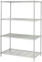 Safco 5294GR Industrial Wire Shelving, 800 lbs per shelf Load Capacity, Includes 3 shelves, 4 posts and snap together clips, Shelves adjust in 1'' increments and assemble in minutes without tools, Comes in 2 different shelf depths and widths, Gray Color,  UPC 073555529432 (5294GR 5294-GR 5294 GR SAFCO5294GR SAFCO-5294GR SAFCO 5294GR) 