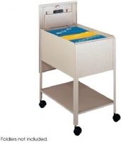 Safco 5363PT Extra Deep Mobile Tub File with Lock, 4 x 2" Swivel Casters Casters, 300 lb Maximum Load Capacity, 4 Number of Casters, 2" Caster Size, Mar Resistant, Lockable Top, Powder Coat Finish, 16.50" W x 24.75" D x 28.25" H, Putty Color, UPC 073555536348 (5363PT 5363-PT 5363 PT SAFCO5363PT SAFCO-5363PT SAFCO 5363PT) 