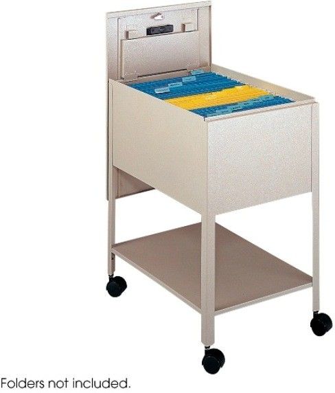 Safco 5363PT Extra Deep Mobile Tub File with Lock, 4 x 2