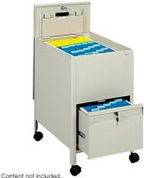 Safco 5364PT Rollaway Mobile File Cart, 300 lb Maximum Load Capacity, 4 x 2" Swivel Casters Casters, Hanging File Folder Application/Usage, Mar Resistant, Lockable Top, 28" H x 17" W x 26" D, Let Putty Color, UPC 073555536430 (5364PT 5364-PT 5364 PT SAFCO5364PT SAFCO-5364PT SAFCO 5364PT) 