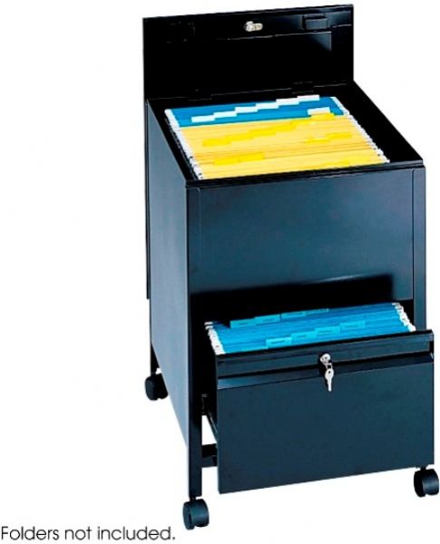 SAFCO 5365BL Locking Mobile Tub File with Drawer, Legal Size Black  Assembly Required: No. Dimensions: 20