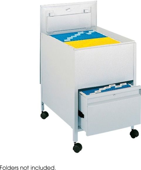 Safco 5365GR Rollaway Mobile File Cart, Metal Frame Material, 300 lb Maximum Load Capacity, 4 x 2