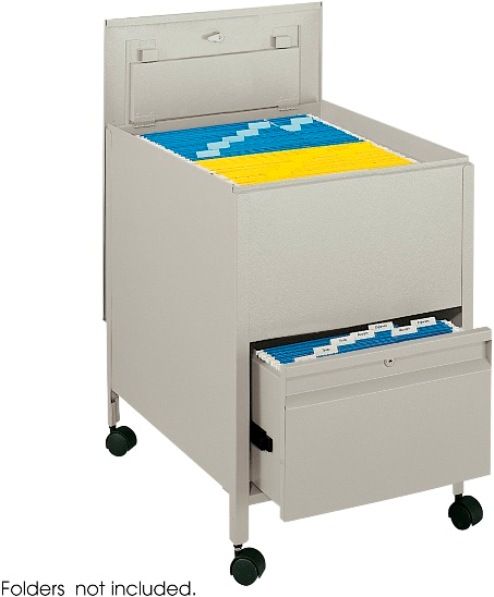 Safco 5365PT Rollaway Mobile File Cart, Metal Frame Material, 300 lb Maximum Load Capacity, 4 x 2