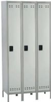 Safco 5525GR Three Column Gray Locker, Two tone colors fit any decor, 3 Total Number of Shelves, Recessed Locking Handle Features, Steel Material, 78" H x 36" W x18" D, Sturdy steel construction, Use as stand alone or link together, Features 2 point locking mechanism,  Gray Color, UPC 073555552539 (5525GR 5525-GR 5525 GR SAFCO 5525GR SAFCO-5525GR SAFCO5525GR) 