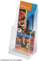 Safco 5637CL Acrylic Single Pocket Pamphlet Display, Acrylic construction, Clear plastic pockets, Each pocket holds up to 2" of printed material, Magazine sizes come with removable dividers for pamphlets, Set of 4, UPC 073555563702 (5637CL 5637-CL 5637 CL SAFCO5637CL SAFCO-5637-CL SAFCO 5637 CL) 