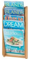 Safco 5792OS Expose 5 Overlapping Magazine Display Oak/Sand, 1" printed material Compartment Capacity, 5 Compartment Quantity, 9.13" W x 1.75" D x 11.75" H magazine Compartment Size, UPC 073555579222 (5792OS 5792-OS 5792 OS SAFCO5792OS SAFCO-5792OS SAFCO 5792OS) 