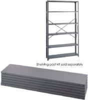 Safco 6251 Industrial 6 Shelf Pack, Steel construction, Loads up to 1,250 lbs / shelf, Dark gray color, UPC 073555625103 (6251 SAFCO6251 SAFCO-6251 SAFCO 6251) 