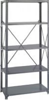 Safco 6266 Commercial 36 x 18 Shelf Unit, Box beam shelf design, Double sided compression clips, Features corner brackets and hat channel, Loads up to 350lbs per shelf evenly loaded, 36" W x 18" D x 75" H, UPC 073555626605 (6266 SAFCO6266 SAFCO6266 SAFCO-6266 SAFCO 6266) 