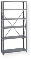 Safco 6268 Commercial 6 Shelf Kit, Box beam shelf design, Double sided compression clips, Shelves can easily be positioned in one inch increments, 750 lbs Shelf capacity, 36" W x 12" D x 75" H Overall, UPC 073555626803 (6268 SAFCO6268 SAFCO-6268 SAFCO 6268) 