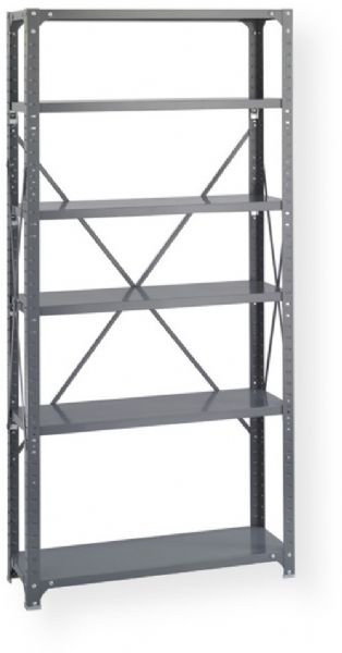 Safco 6268 Commercial 6 Shelf Kit, Box beam shelf design, Double sided compression clips, Shelves can easily be positioned in one inch increments, 750 lbs Shelf capacity, 36