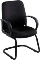Safco 6302BL Poise Executive Guest Seating, Integrated Arms, 250 lbs. Capacity - Weight, 21" W x 20" D Seat Size, 22.50" W x 21" H Back Size, 17" Seat Height, 26.25" W x 23.50" D x 39" H Dimensions, Black Color, UPC 073555630220 (6302BL 6302 BL 6302-BL SAFCO6302BL SAFCO-6302BL SAFCO 6302BL) 