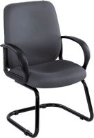 Safco 6302CH Poise Executive Guest Seating, Integrated Arms, 250 lbs. Capacity - Weight, 21" W x 20" D Seat Size, 22.50" W x 21" H Back Size, 17" Seat Height, 26.25" W x 23.50" D x 39" H Dimensions, Charcoal Color, UPC 073555630206 (6302CH 6302 CH 6302-CH SAFCO6302CH SAFCO-6302CH SAFCO 6302CH) 
