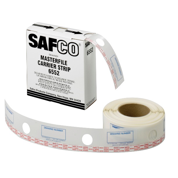 Safco 6552 Polyester Carrier Strips for MasterFile 2, 2.25