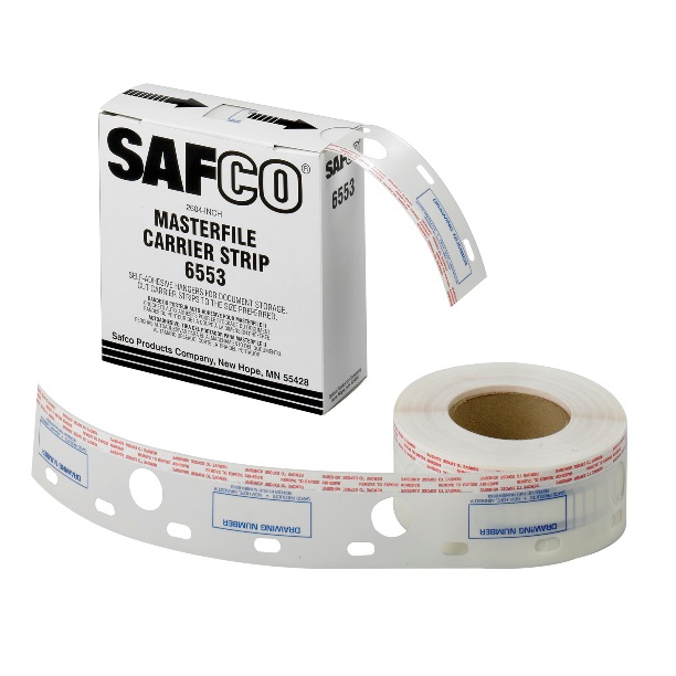 Safco 6553 Polyester Carrier Strips for MasterFile 2, 2.50