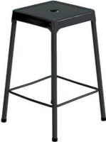 Safco 6605BL Steel Counter Stool, 0 deg Adjustability - Tilt, 17.75" Square seat, 250 lbs Capacity, 25" Seat Height, 13" W x 13" D Seat Size, 17.75" W x 17.75" D Base Dimensions, Counter or Bar type, Center hole, Foot ring, Nylon glides, Stackable up to 3 chairs high, Steel construction, Eco-friendly powder coat finish, UPC 073555660524, Black Finish (6605BL 6605-BL 6605-BL SAFCO6605BL SAFCO 6605 BL SAFCO-6605-BL) 