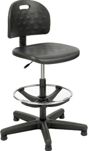 Safco 6680 Soft Tough Economy Workbench Chair, Seat rotates 360 degrees, 22 - 32
