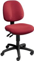 Safco 6862BG Choices Mid Back Chair, 250 lbs. Capacity - Weight, Dual Wheel Hooded Carpet Casters Wheel / Caster Style, 2" dia. Wheel / Caster Size, 25"dia. x 36" to 40.50" H, Burgundy Color,  UPC 073555686210 (6862BG 6862-BG 6862 BG SAFCO6862BG SAFCO-6862BG SAFCO 6862BG) 