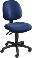 Safco 6862BU Choices Mid Back Chair, 250 lbs. Capacity - Weight, Dual Wheel Hooded Carpet Casters Wheel / Caster Style, 2" dia. Wheel / Caster Size, 25"dia. x 36" to 40.50" H, Blue Color,  UPC 073555686258 (6862BU 6862-BU 6862 BU SAFCO6862BU SAFCO-6862BU SAFCO 6862BU) 