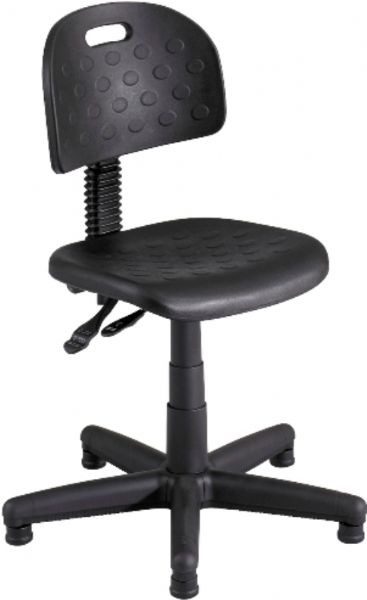 Safco 6902 Soft Tough Deluxe Task Chair, Ergo knob control 5'' backrest height adjustment, Metal Base Material, 250 lbs Weight Limit, Plastic Exterior Seat Material, 36.5