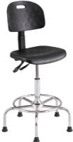 Safco 6952 WorkFit Deluxe Industrial Chair, 33lbs Overall Product Weight, 47.5" Maximum Overall Height - Top to Bottom, 25" W x 25" D Overall, WorkFit collection, Industrial height stool, Solid molded polyurethane seat and back, Black Color, UPC 073555695205 (6952 SAFCO6952 SAFCO-6952 SAFCO 6952) 