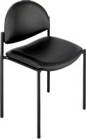 Safco 7021BL Wicket Stack Chair with Vinyl, Nylon Glides, Steel frame, 250 lbs. Capacity - Weight, 18" W x 18" D Seat Size, 18" W x 12.50" H Back Size, 17.50" Seat Height, 19.75" W x 20.75" D x 31" H Dimensions, ANSI/BIFMA Meets Industry Standards, UPC 073555702125, Black Color (7021BL 7021-BL 7021 BL SAFCO7021BL SAFCO-7021BL SAFCO 7021BL) 