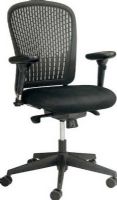Safco 7063BL Adatti Task Chair - Arms, 20" W x 18.50" D Seat Size, 19.75" W x 21" H Back Size, 38" - 41" Adjustability - Height, Flexibly moves with user for comfort and support, Synchro tilt mechanism with tilt lock and tilt tension, Poly back, with black fabric seat, frame and nylon base, UPC 073555706321, Black Finish (7063BL 7063-BL 7063 BL SAFCO7063BL SAFCO-7063-BL SAFCO 7063 BL) 
