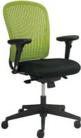 Safco 7063GN Adatti Task Chair - Arms, 20" W x 18.50" D Seat Size, 19.75" W x 21" H Back Size, 38" - 41" Adjustability - Height, Flexibly moves with user for comfort and support, Synchro tilt mechanism with tilt lock and tilt tension, Poly back, with black fabric seat, frame and nylon base, UPC 073555706376, Green Finish (7063GN 7063-GN 7063 GN SAFCO7063GN SAFCO-7063-GN SAFCO 7063 GN) 