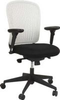 Safco 7063WHT Adatti Task Chair - Arms, 20" W x 18.50" D Seat Size, 19.75" W x 21" H Back Size, 38" - 41" Adjustability - Height, Flexibly moves with user for comfort and support, Synchro tilt mechanism with tilt lock and tilt tension, Poly back, with black fabric seat, frame and nylon base, UPC 073555706376, Green Finish (7063WHT 7063-WHT 7063 WHT SAFCO7063WHT SAFCO-7063-WHT SAFCO 7063 WHT) 