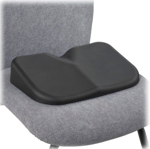 Safco 7152BL SoftSpot Seat Cushion, Soft seat cushion, Wedge shape helps promote proper seating posture, Supports the lower back and spine, 15.50