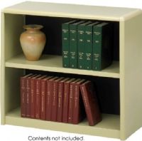 Safco 7170SA ValueMate Economy Bookcase, 12" Deep, 1" Shelf Adjustability, 2 Total Number of Shelves, 1 Number of Adjustable Shelves, 1 Number of Fixed Shelves, 70 lbs Capacity - Weight, 31.75" W x 13.50" D x 28" H, Sand Color, UPC 073555717068 (7170SA 7170-SA 7170 SA SAFCO7170SA SAFCO-7170SA SAFCO 7170SA) 