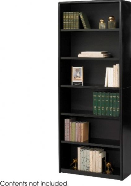 Safco 7174BL Value Mate Bookcase, 6 Total Number of Shelves, 5 Number of Adjustable Shelves, 1 Number of Fixed Shelves, 31.75