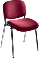 Safco 7400BG Visit Upholstered Stacking Chairs, 18" W x 15.50" D Seat Size, 18" W x 12.50" H Back Size, 18" Seat Height, 250 lbs. Capacity - Weight, 22" W x 23.50" D x 31.50" H, Set of 2, UPC 073555740011, Burgundy Color (7400BG 7400-BG 7400 BG SAFCO7400BG SAFCO-7400BG SAFCO 7400BG) 