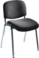 Safco 7400BL Visit Upholstered Stacking Chairs, 18" W x 15.50" D Seat Size, 18" W x 12.50" H Back Size, 18" Seat Height, 250 lbs. Capacity - Weight, 22" W x 23.50" D x 31.50" H, Set of 2, UPC 073555740028, Black Color (7400BL 7400-BL 7400 BL SAFCO7400BL SAFCO-7400BL SAFCO 7400BL) 