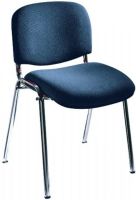Safco 7400NV Visit Upholstered Stacking Chairs, 18" W x 15.50" D Seat Size, 18" W x 12.50" H Back Size, 18" Seat Height, 250 lbs. Capacity - Weight, 22" W x 23.50" D x 31.50" H, Set of 2, UPC 073555740059, Navy Color (7400NV 7400-NV 7400 NV SAFCO7400NV SAFCO-7400NV SAFCO 7400NV) 