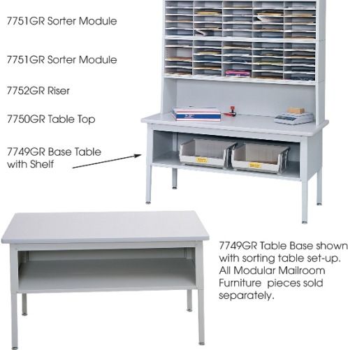 Safco 7749GR E-Z Sort Sorting Table, 30
