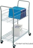 Safco 7754 Economy Mail Cart, 120 Legal Folders Capacity - Folder, 350 lbs. Capacity - Weight, 3" dia. Wheel / Caster Size, 35" W x 16.25" D x 38.75" H Overall, Gray Color, UPC 073555775433 (7754 SAFCO7754 SAFCO-7754 SAFCO 7754) 