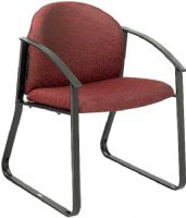 Safco 7970BG1 Forge Collection Single Chair with Arms, Sweeping curved design with sleek radius edges, Black frame, High-density foam cushions upholstered in durable 100% acrylic, Sturdy steel frame with protective powder coated finish, Burgundy Color, UPC 073555797015 (7970BG1 7970-BG1 7970 BG1 SAFCO7970BG1 SAFCO-7970BG1 SAFCO 7970BG1) 