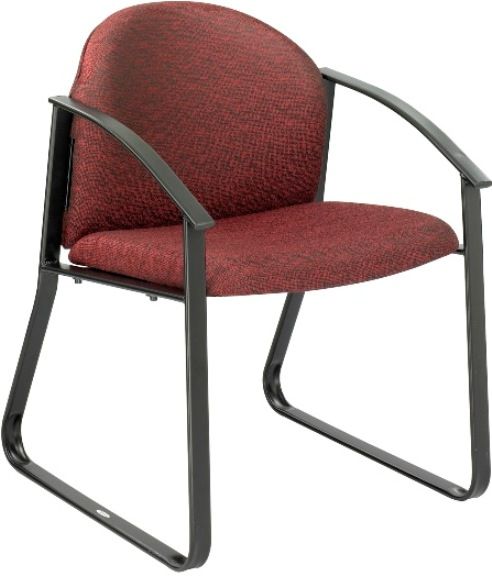 Safco 7970BG1 Forge Collection Single Chair with Arms, Sweeping curved design with sleek radius edges, Black frame, High-density foam cushions upholstered in durable 100% acrylic, Sturdy steel frame with protective powder coated finish, Burgundy Color, UPC 073555797015 (7970BG1 7970-BG1 7970 BG1 SAFCO7970BG1 SAFCO-7970BG1 SAFCO 7970BG1)