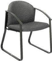 Safco 7970BL1 Forge Collection Single Chair with Arms, Sweeping curved design with sleek radius edges, Black frame, High-density foam cushions upholstered in durable 100% acrylic, Sturdy steel frame with protective powder coated finish, Black Color, UPC 073555797022 (7970BL1 7970-BL1 7970 BL1 SAFCO7970BL1 SAFCO-7970BL1 SAFCO 7970BL1) 