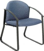 Safco 7970BU1 Forge Collection Single Chair with Arms, Sweeping curved design with sleek radius edges, Black frame, High-density foam cushions upholstered in durable 100% acrylic, Sturdy steel frame with protective powder coated finish, Blue Color, UPC 073555797053 (7970BU1 7970-BU1 7970 BU1 SAFCO7970BU1 SAFCO-7970BU1 SAFCO 7970BU1) 