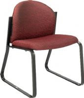 Safco 7980BG1 Forge Collection Single Chair with no Arms, Sweeping curved design with sleek radius edges, Black frame, High-density foam cushions upholstered in durable 100% acrylic, Sturdy steel frame with protective powder coated finish, 23.50" W x 23" D x 31.25" H Overall, Burgundy Color, UPC 073555798012 (7980BG1 7980-BG1 7980 BG1 SAFCO7980BG1 SAFCO-7980BG1 SAFCO 7980BG1) 