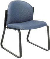 Safco 7980BU1 Forge Collection Single Chair with no Arms, Sweeping curved design with sleek radius edges, Black frame, High-density foam cushions upholstered in durable 100% acrylic, Sturdy steel frame with protective powder coated finish, 23.50" W x 23" D x 31.25" H Overall, Blue Color, UPC 073555798050 (7980BU1 7980-BU1 7980 BU1 SAFCO7980BU1 SAFCO-7980BU1 SAFCO 7980BU1) 